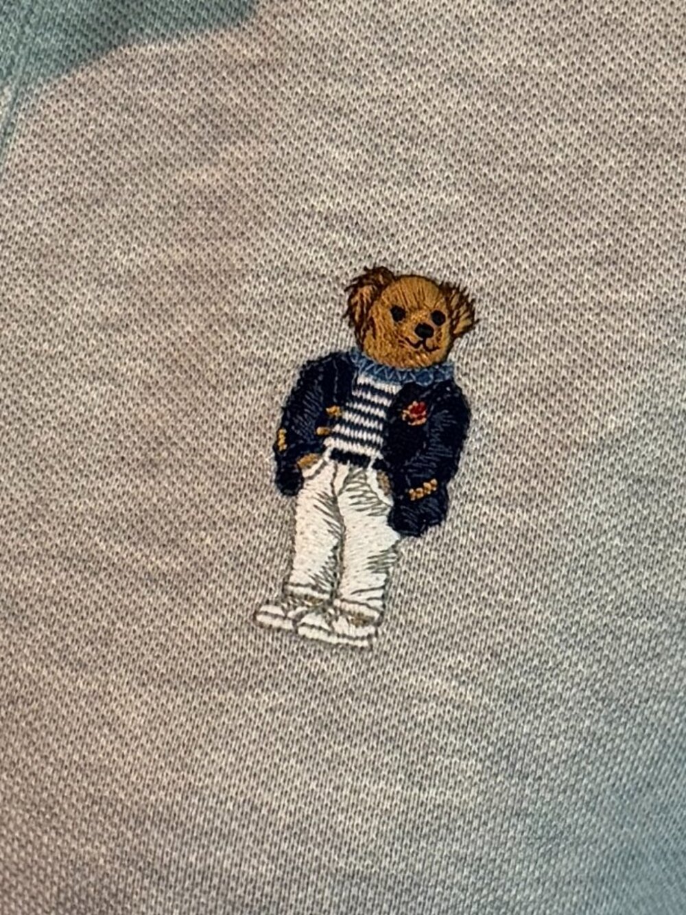 Polo Ralph Lauren Gray Polo Bear Mesh Mini Dress Size S Preppy Classic - Picture 3 of 8